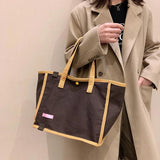 Casual Shoulder Bag Female Big Square Lady Large Capacity Canvas Bags