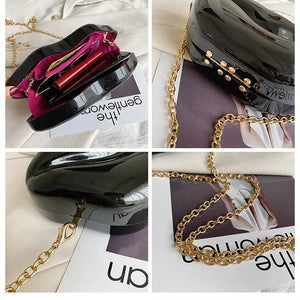 Red Lip Styling Party Clutch Evening Bag for Women