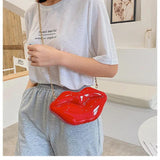 Red Lip Styling Party Clutch Evening Bag for Women