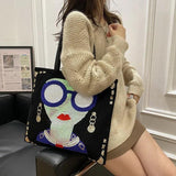 Sequined Women Shoulder Bags Large Capacity Tote Bag Girl Pattern Handbag