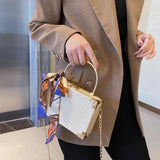 Snakeskin Box Style Purse Handbag Party Clutch Chain Shoulder Bag