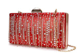 Tassel Diamond Pu Women Evening Bag Clutch Shoulder Crossbody Mini Bag