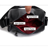 Vintage Leather Handbag Soft Lady Tote Messenger Bag