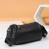 Vintage Leather Handbag Soft Lady Tote Messenger Bag