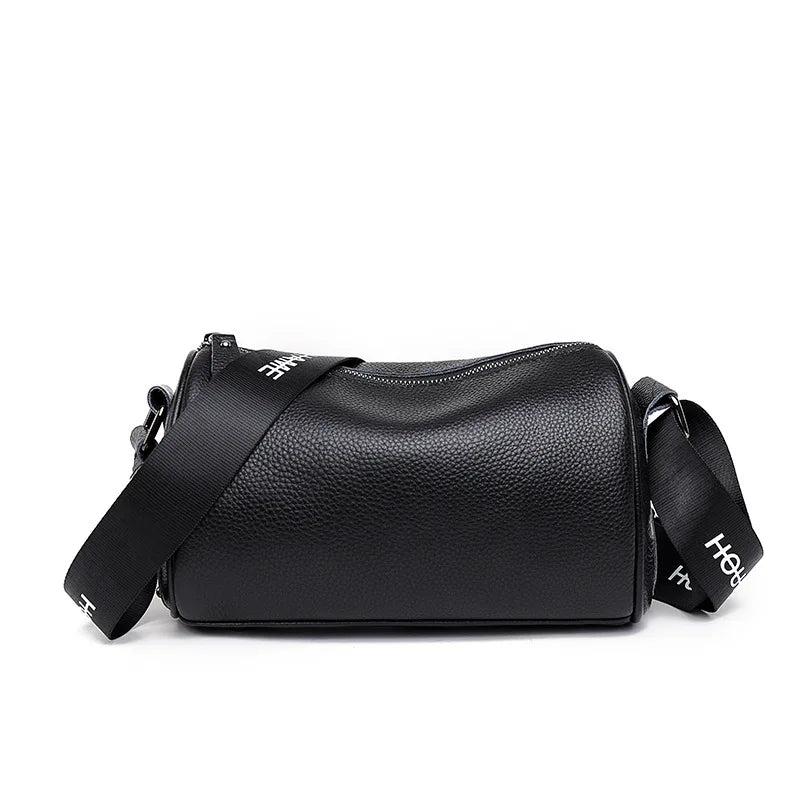 Vintage Leather Handbag Soft Lady Tote Messenger Bag