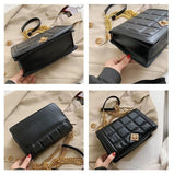Retro Pu Leather Shoulder Crossbody Bag Tote Chain Handbag
