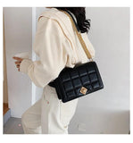 Retro Pu Leather Shoulder Crossbody Bag Tote Chain Handbag