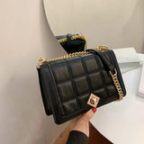 Retro Pu Leather Shoulder Crossbody Bag Tote Chain Handbag