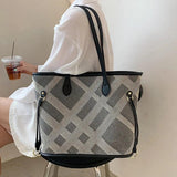 Lady Canvas Tote Bag Bucket Women Big Shopper Handbags Shoulder Bags