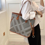 Lady Canvas Tote Bag Bucket Women Big Shopper Handbags Shoulder Bags