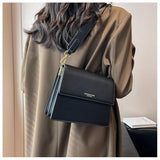 Winter Women Handbags Vintage PU Leather Double Layer Shoulder Crossbody Bags
