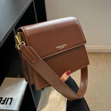 Winter Women Handbags Vintage PU Leather Double Layer Shoulder Crossbody Bags