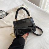 Women's Bright Patent Leather Chain Shoulder Crossbody Bag