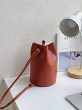Vintage Crossbody Shoulder Bag Soft Leather Bucket Backpack
