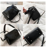 Leather Crossbody Shoulder Bag Bucket Tote Handbag for Women