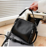 Leather Crossbody Shoulder Bag Bucket Tote Handbag for Women