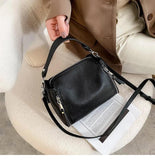 Leather Crossbody Shoulder Bag Bucket Tote Handbag for Women