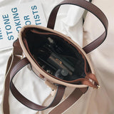 Women's PU Leather Bucket Bag Casual Crossbody Shoulder Handbag