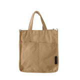 Canvas Japanese Solid Art Shoulder Bag for Daily Commuter