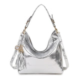 Vintage Serpentine Leather Women Handbag Big Shoulder Bag