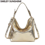 Vintage Serpentine Leather Women Handbag Big Shoulder Bag