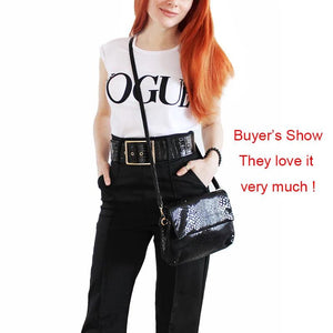 Pink Leather Messenger Bag for Women