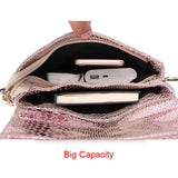 Pink Leather Messenger Bag for Women