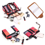 High Women Plaid Tassel Bag Female Summer Beach Bags 4pcs/set Composite Bags