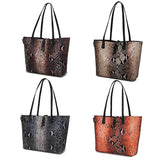 Serpentine Composite Women Bag Handbag Big Shoulder Bags Female Snake Print Tote