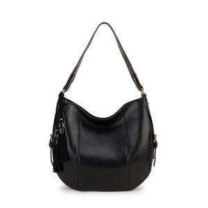 Vintage Large Capacity Leather Shoulder Bags for Women Tassel Shopper Tote