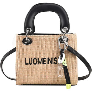 Straw Shoulder Bag Small Crossbody Beach Handbag