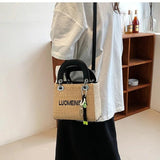 Straw Shoulder Bag Small Crossbody Beach Handbag