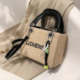 Straw Shoulder Bag Small Crossbody Beach Handbag