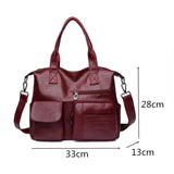Retro Crossbody Bags for Women Soft Leather Tote Messenger Bag