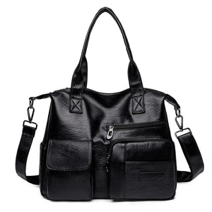Retro Crossbody Bags for Women Soft Leather Tote Messenger Bag