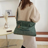 Vintage Rivet Handbags Large Capacity Tote Bags Shopper Female Shoulder Bag
