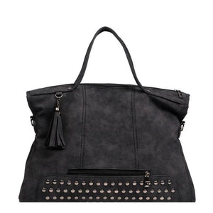 Vintage Rivet Handbags Large Capacity Tote Bags Shopper Female Shoulder Bag