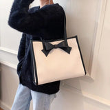 Large Capacity Shoulder Bags for Women Casual Big Tote Bag Bow-knot