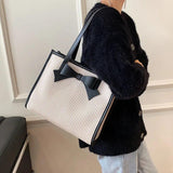 Large Capacity Shoulder Bags for Women Casual Big Tote Bag Bow-knot