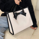 Large Capacity Shoulder Bags for Women Casual Big Tote Bag Bow-knot