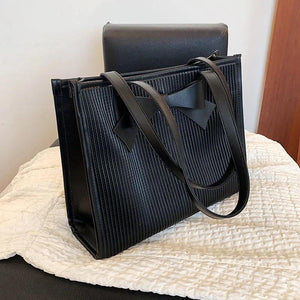Large Capacity Shoulder Bags for Women Casual Big Tote Bag Bow-knot