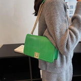 Women Evening Clutch Chain Messenger Bags Crossbody Bags Orange Green Handbags