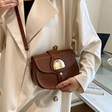 Orange Saddle Crossbody Evening Clutch PU Leather Style Satchel