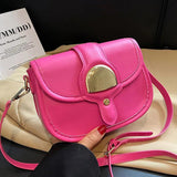 Orange Saddle Crossbody Evening Clutch PU Leather Style Satchel