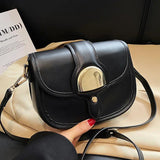 Orange Saddle Crossbody Evening Clutch PU Leather Style Satchel