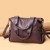 Soft PU Leather Vintage Women Hand Bag Totes Designers Shoulder Bags