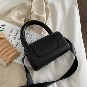 Mini PU Leather Top Handle Crossbody Bag Green