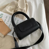 Mini PU Leather Top Handle Crossbody Bag Green