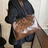 PU Leather Shoulder Bag for Women Solid Handbags and Purses