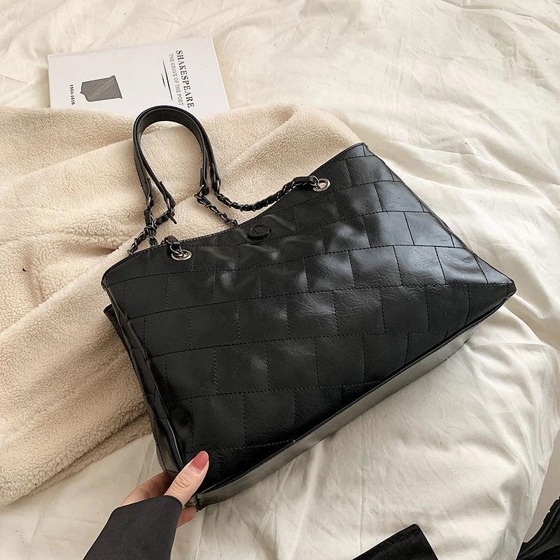 PU Leather Shoulder Bag for Women Solid Handbags and Purses